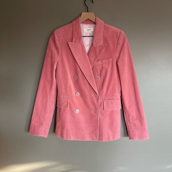 Isabel Marant Alsey Blazer Powder Pink Velvet Jacket Size Small Oversized - Picture 5 of 16